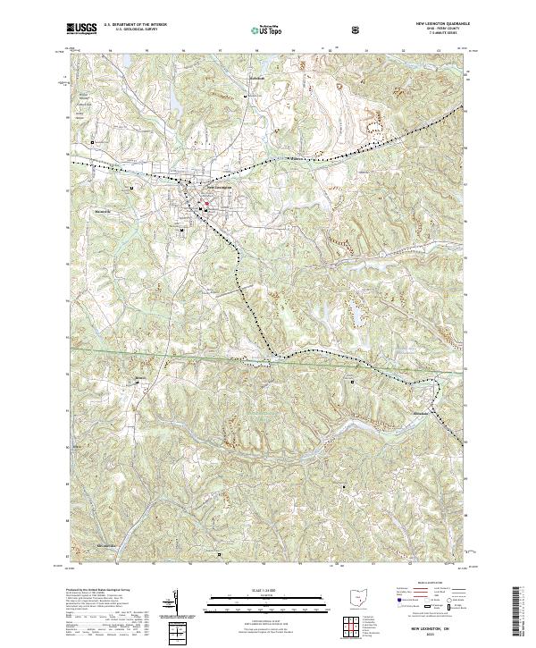 USGS Topographic Map – New Lexington