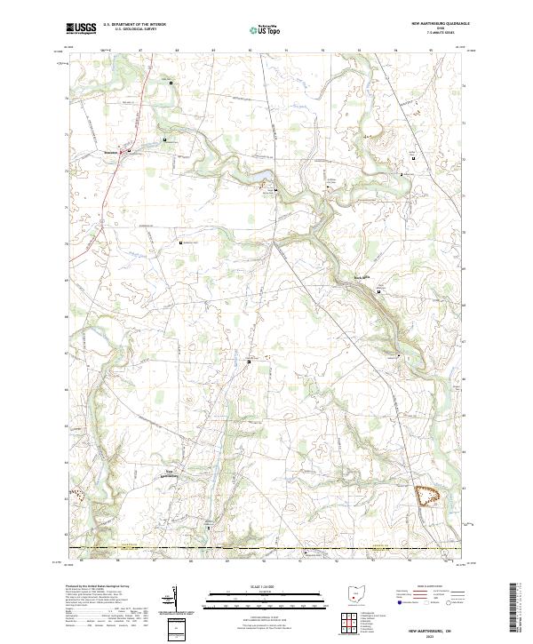 USGS Topographic Map – New Martinsburg