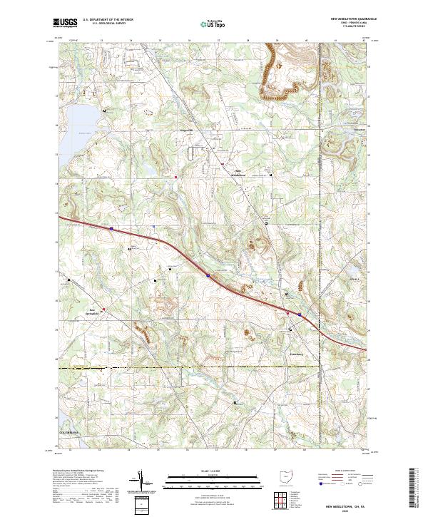USGS Topographic Map – New Middletown