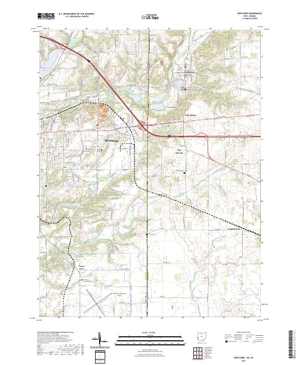 USGS Topographic Map – New Paris