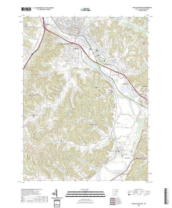 USGS Topographic Map – New Philadelphia