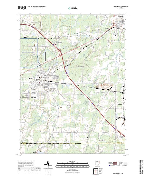 USGS Topographic Map – Newton Falls