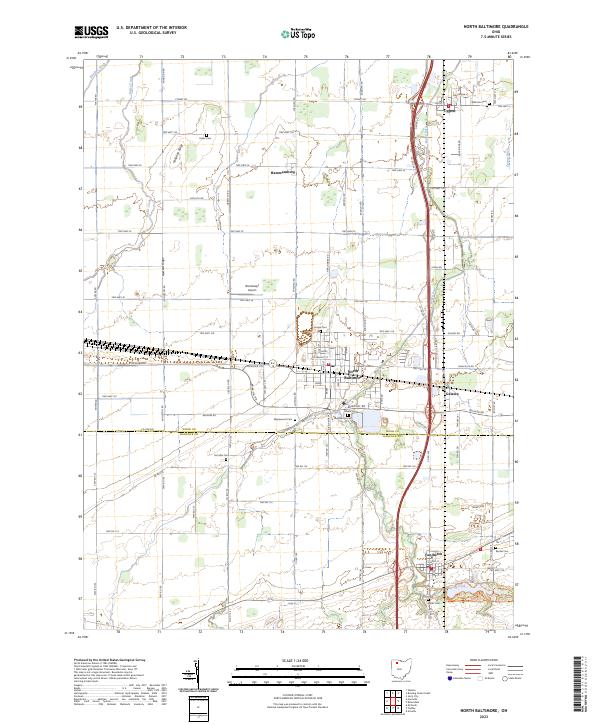 USGS Topographic Map – North Baltimore