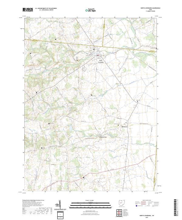 USGS Topographic Map – North Lewisburg