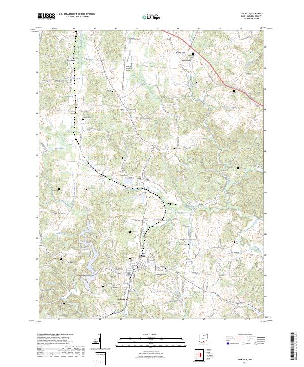 USGS Topographic Map – Oak Hill