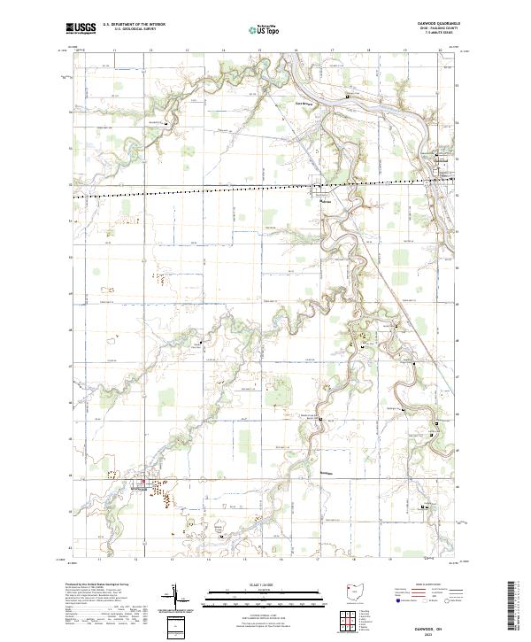USGS Topographic Map – Oakwood