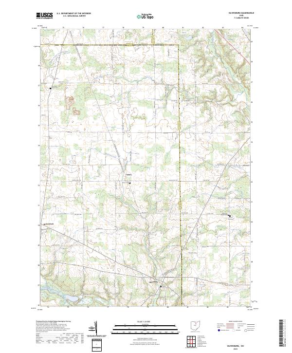 USGS Topographic Map – Olivesburg