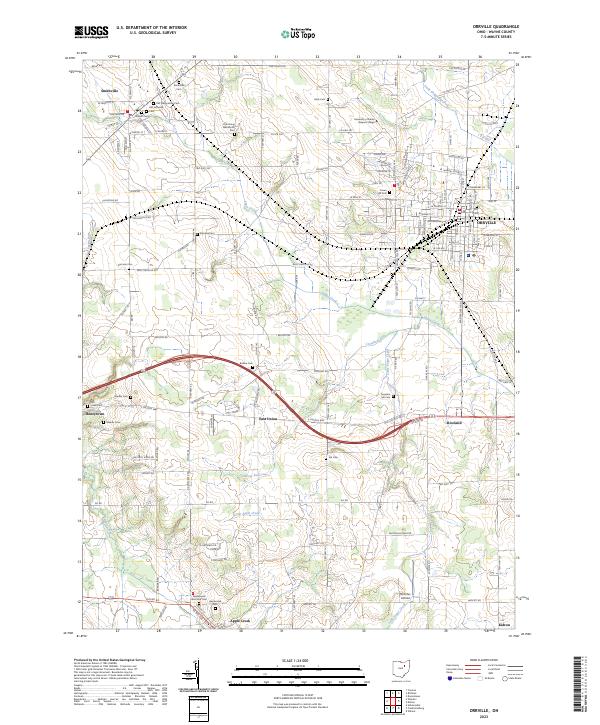 USGS Topographic Map – Orrville
