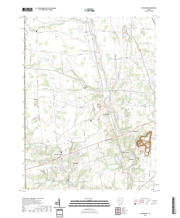 USGS Topographic Map – Ostrander