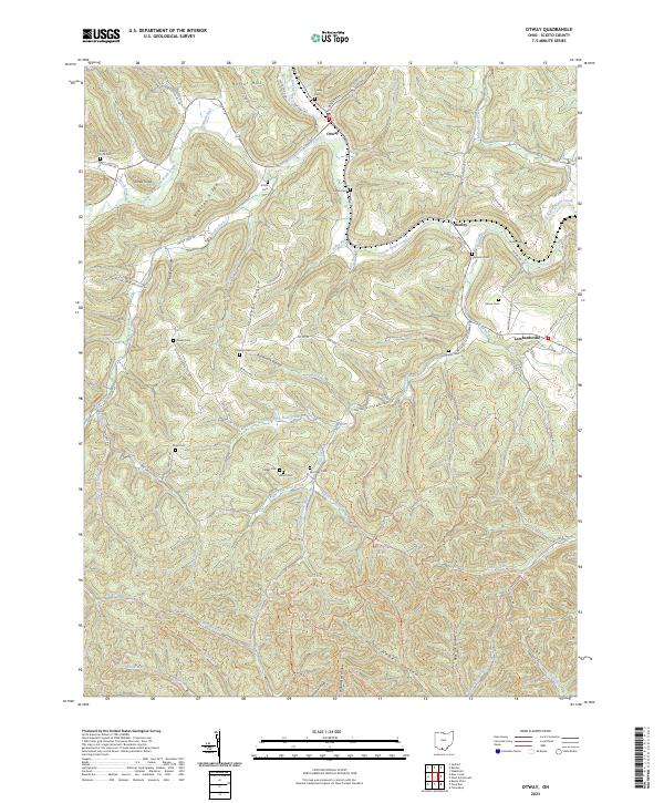 USGS Topographic Map – Otway