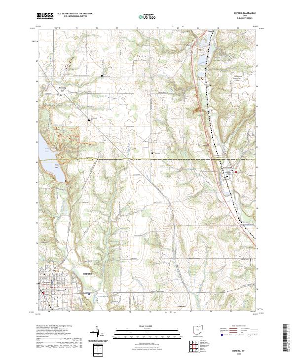 USGS Topographic Map – Oxford