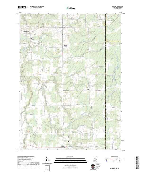 USGS Topographic Map – Pierpont