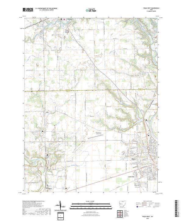 USGS Topographic Map – Piqua West