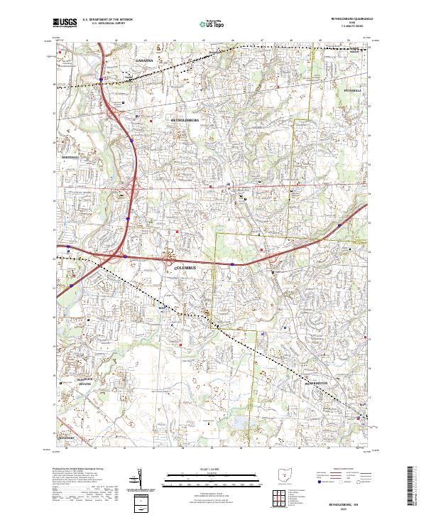 USGS Topographic Map – Reynoldsburg