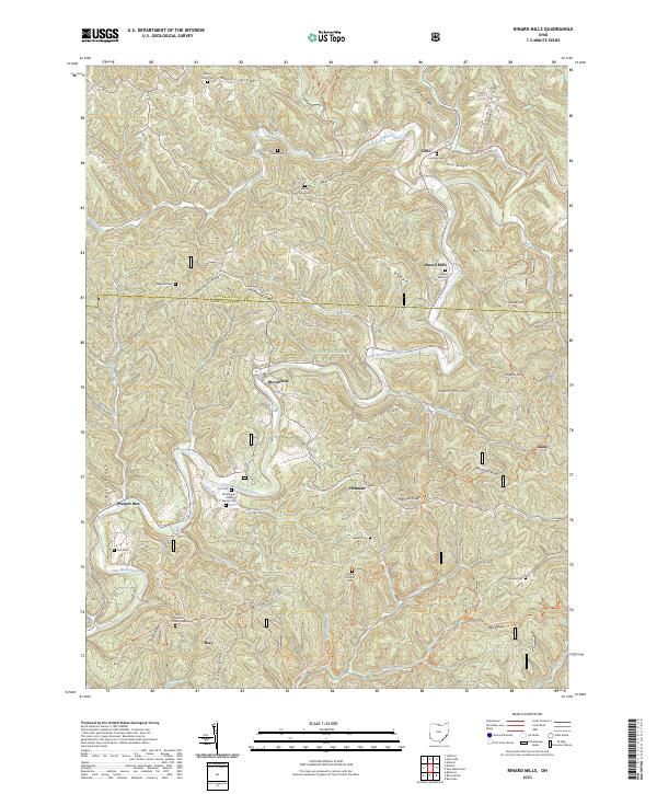 USGS Topographic Map – Rinard Mills