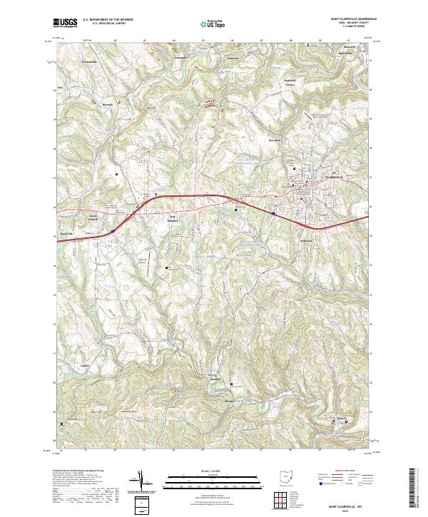 USGS Topographic Map – Saint Clairsville