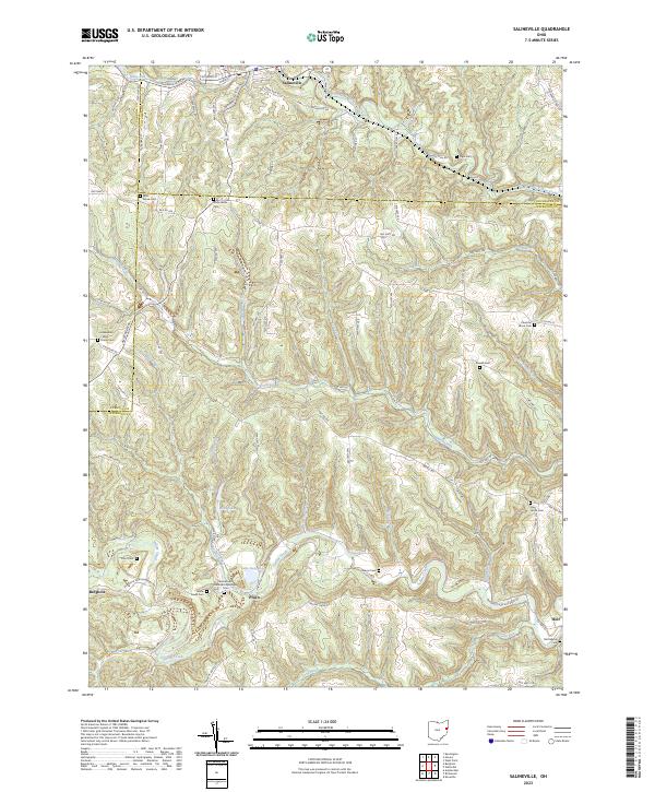 USGS Topographic Map – Salineville