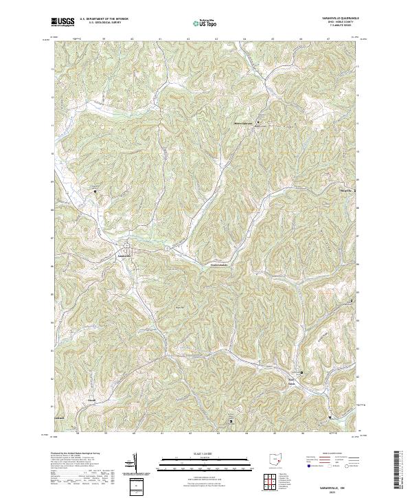 USGS Topographic Map – Sarahsville