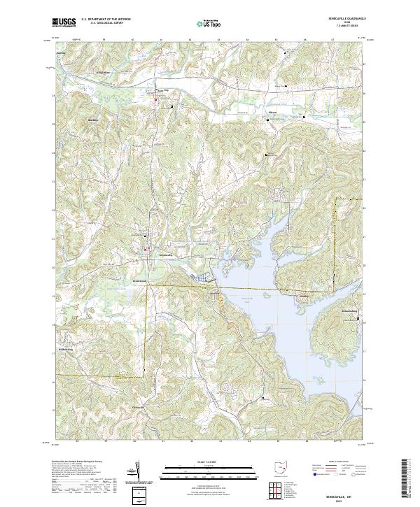 USGS Topographic Map – Senecaville