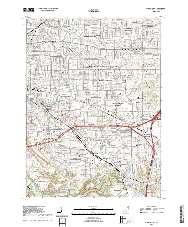 USGS Topographic Map – Shaker Heights