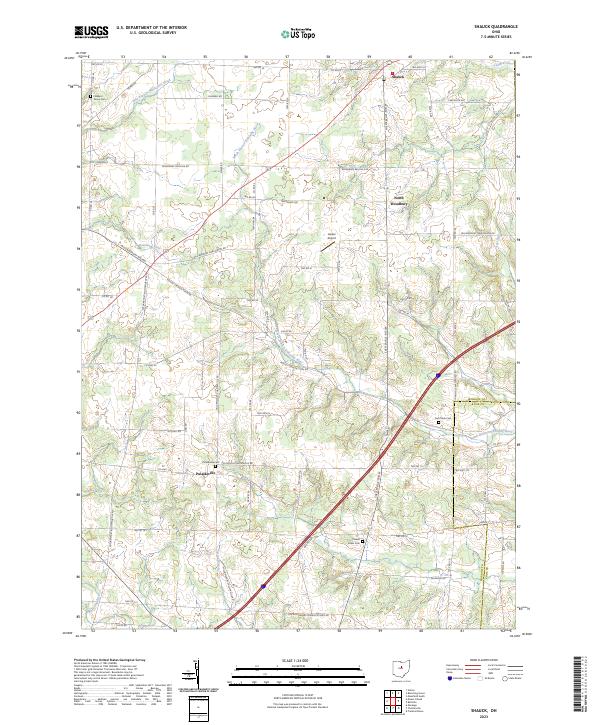 USGS Topographic Map – Shauck