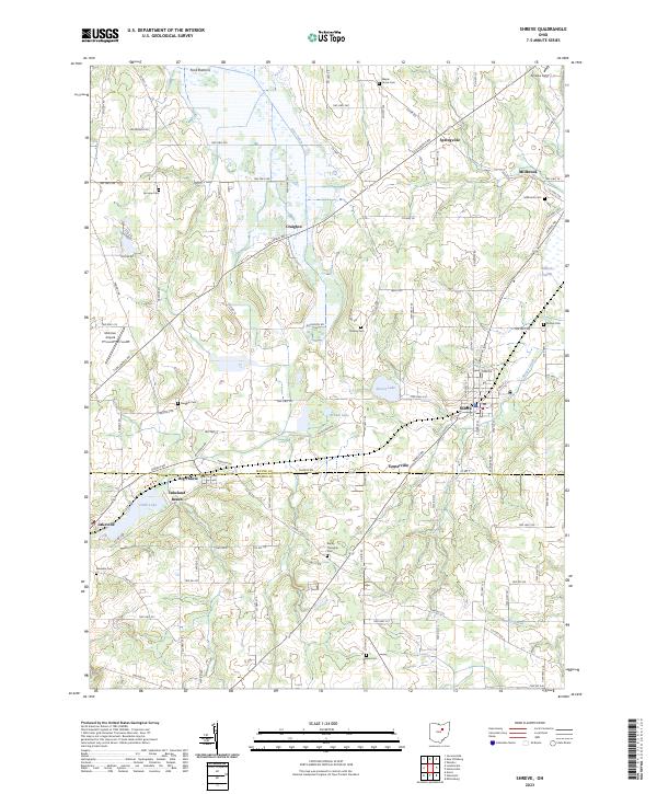 USGS Topographic Map – Shreve
