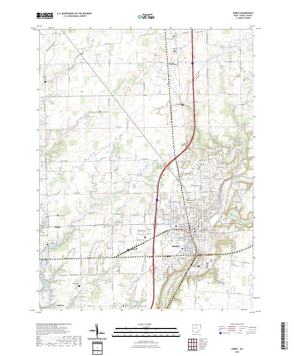 USGS Topographic Map – Sidney