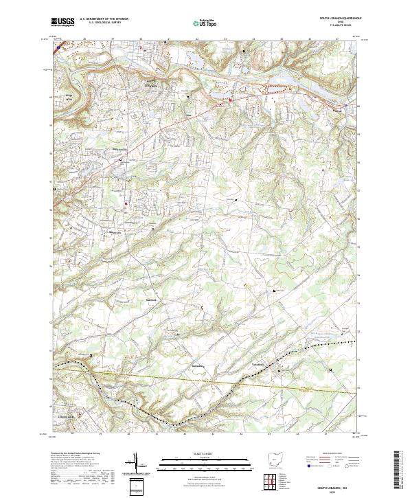 USGS Topographic Map – South Lebanon