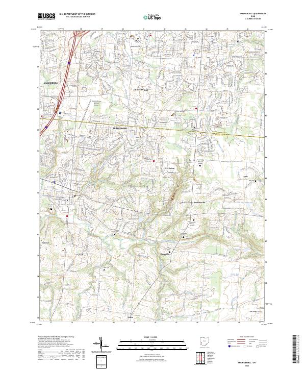 USGS Topographic Map – Springboro