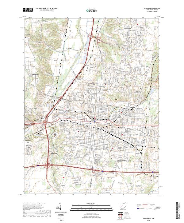 USGS Topographic Map – Springfield