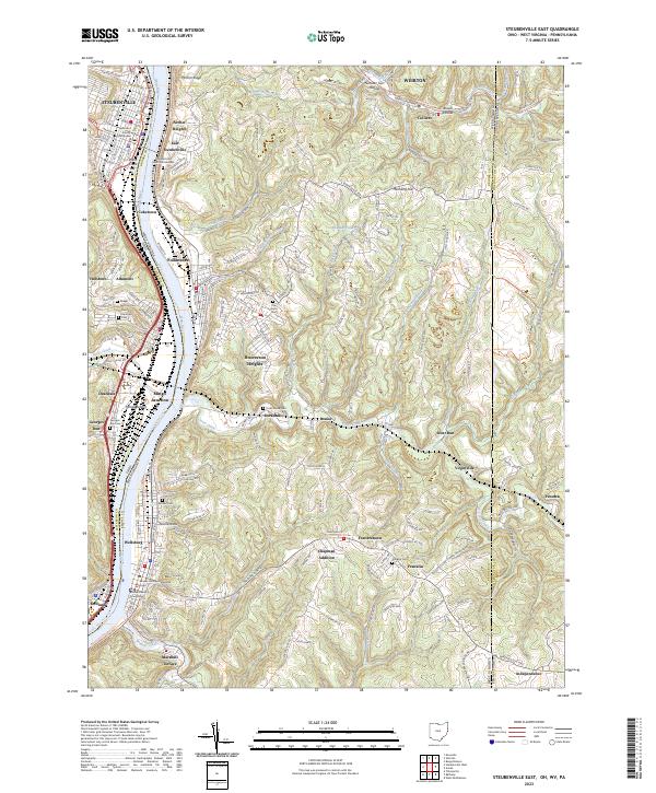 USGS Topographic Map – Steubenville East