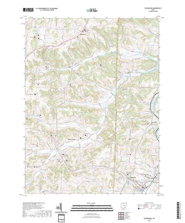 USGS Topographic Map – Sugarcreek