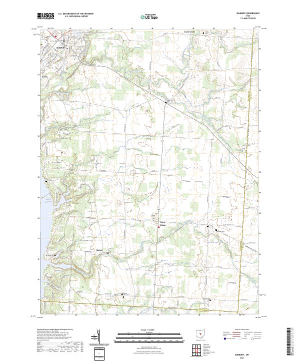 USGS Topographic Map – Sunbury