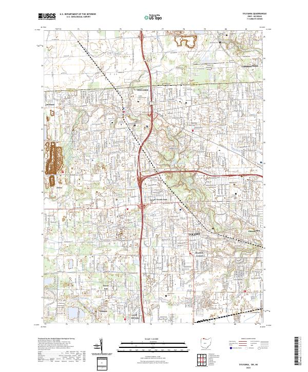 USGS Topographic Map – Sylvania