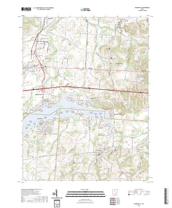USGS Topographic Map – Thornville