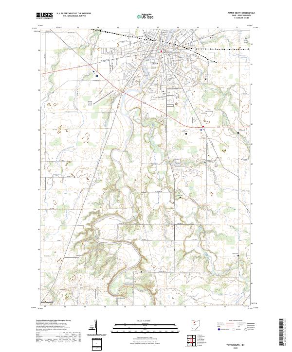 USGS Topographic Map – Tiffin South