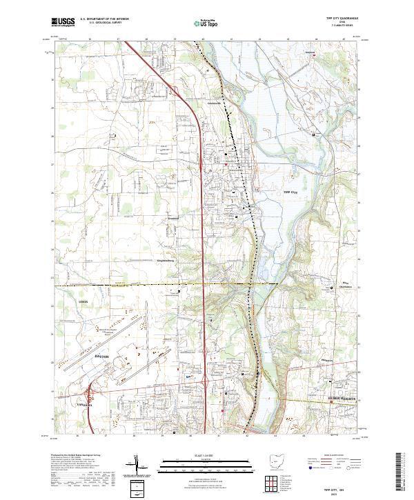 USGS Topographic Map – Tipp City