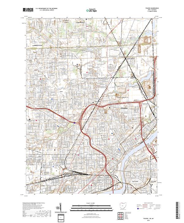 USGS Topographic Map – Toledo
