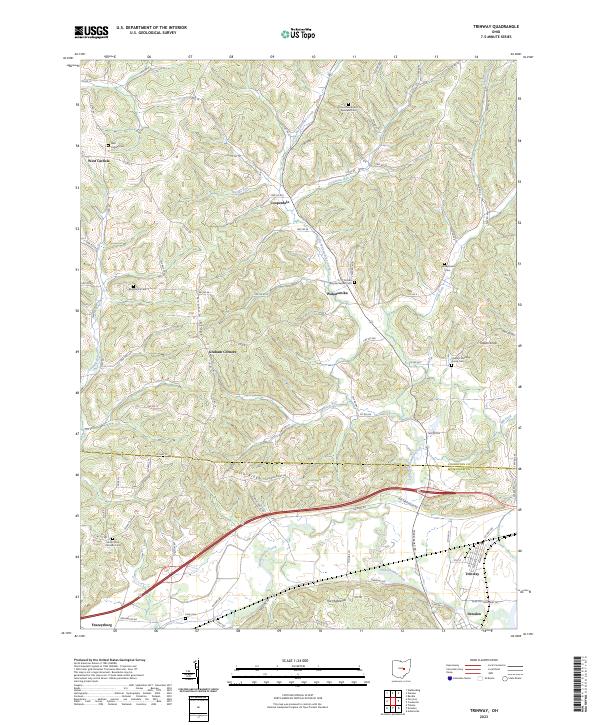 USGS Topographic Map – Trinway