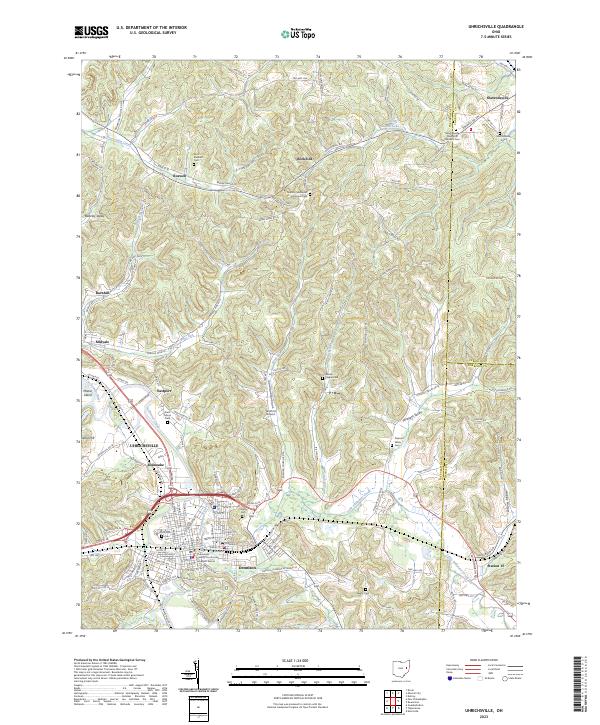 USGS Topographic Map – Uhrichsville