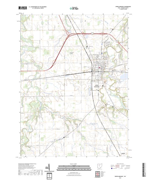 USGS Topographic Map – Upper Sandusky