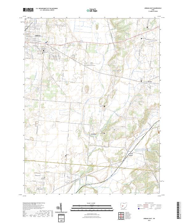 USGS Topographic Map – Urbana East