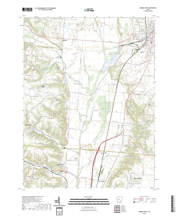 USGS Topographic Map – Urbana West