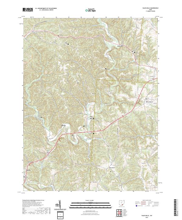 USGS Topographic Map – Vales Mills