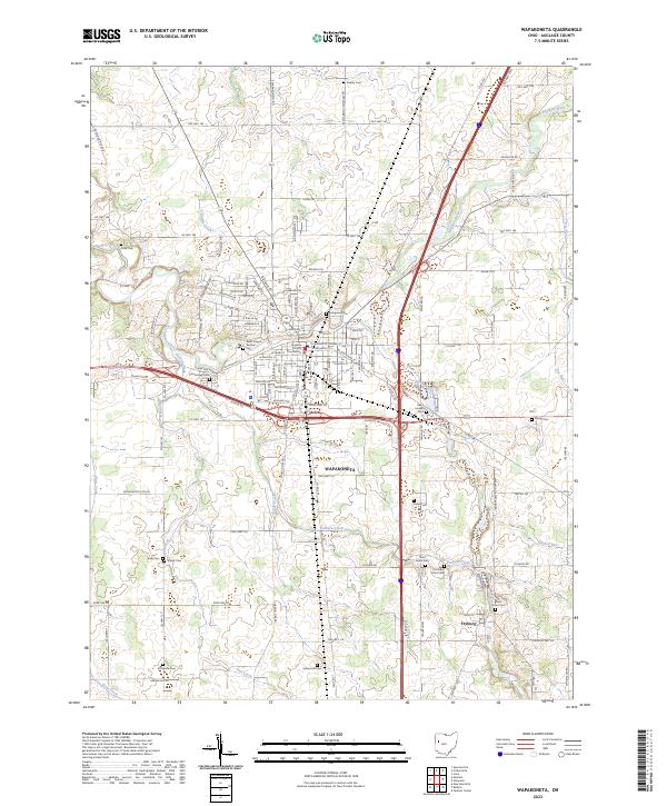 USGS Topographic Map – Wapakoneta