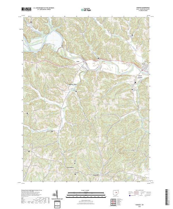 USGS Topographic Map – Warsaw