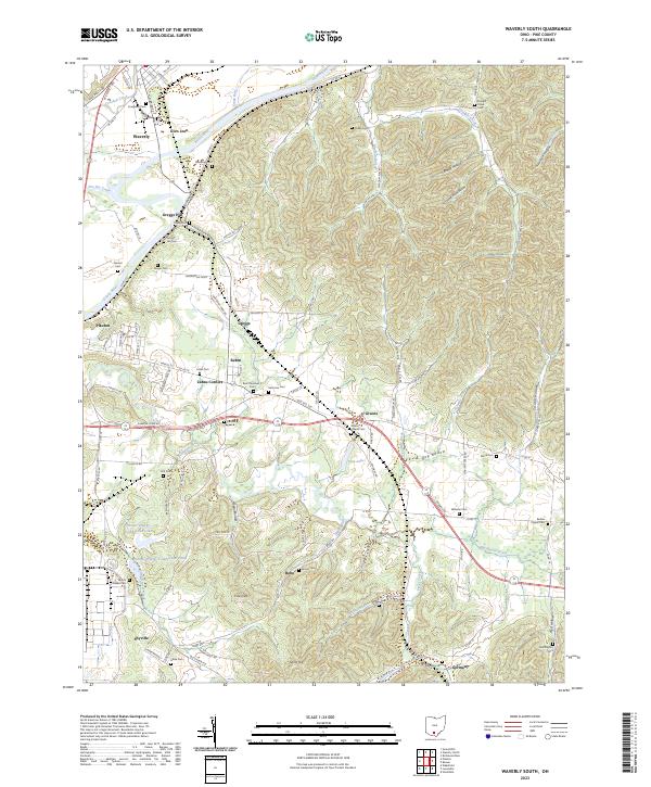 USGS Topographic Map – Waverly South