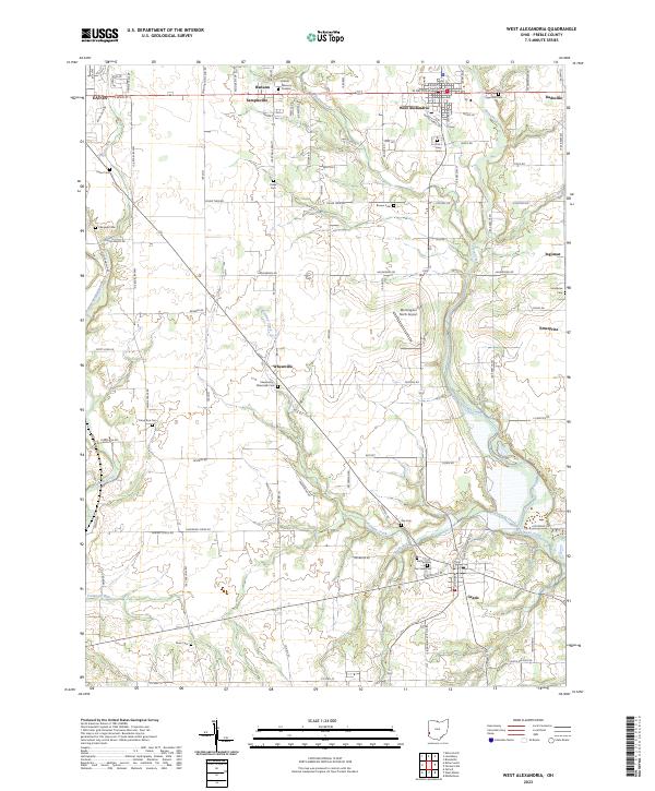 USGS Topographic Map – West Alexandria
