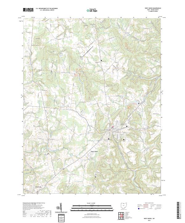 USGS Topographic Map – West Union
