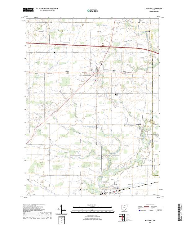 USGS Topographic Map – West Unity
